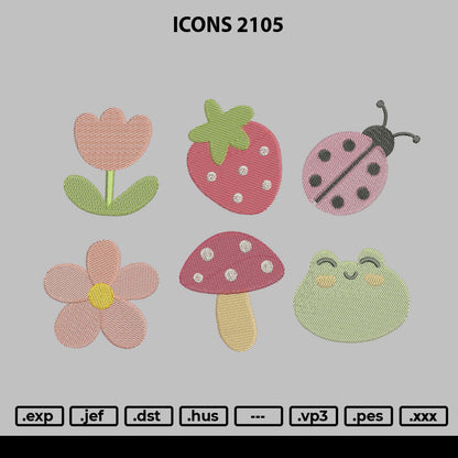 Icons 2105 Embroidery Machine Design File