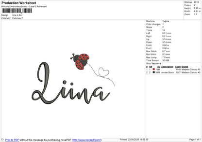 ALL NAMES Embroidery File 6 size