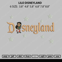 Lilo Disneyland Embroidery File 6 size