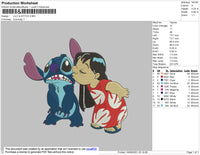 Lilo N Stitch Embroidery File 5 size