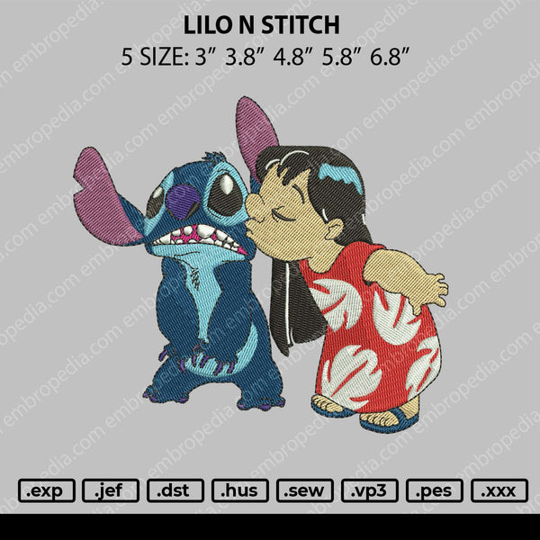 Lilo N Stitch Embroidery File 5 size