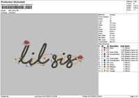 Lilsis Xmas Embroidery File 6 sizes