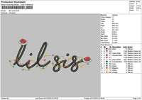 Lilsis Xmas Embroidery File 6 sizes