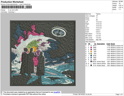 Lil Uzi Vert Embroidery File 4 size