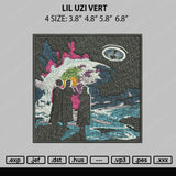 Lil Uzi Vert Embroidery File 4 size