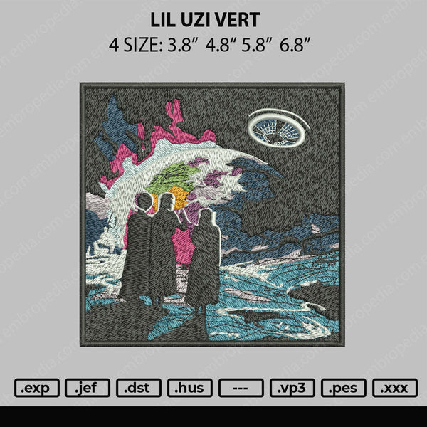 Lil Uzi Vert Embroidery File 4 size