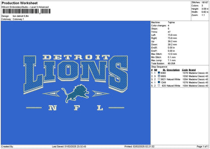 Lionstext Embroidery File 6 sizes