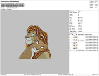 Lion Embroidery File 4 size