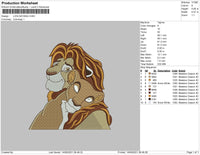 Lion Embroidery File 4 size