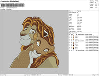 Lion Embroidery File 4 size