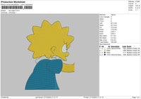 Lisa Angry Embroidery File 6 sizes