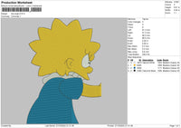Lisa Angry Embroidery File 6 sizes