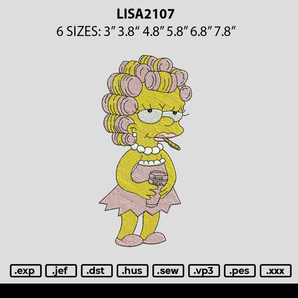 Lisa2107 Embroidery File 6 sizes