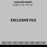 Lissa And Money Embroidery File 4 size