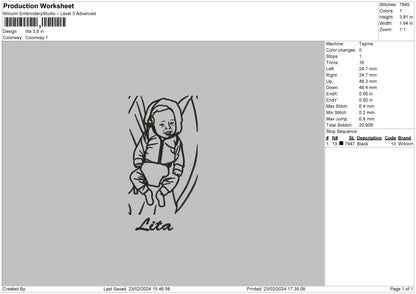 Photoline 2801 Embroidery File 6 sizes