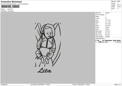Photoline 2801 Embroidery File 6 sizes