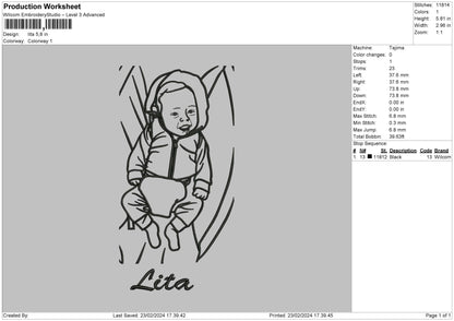 Photoline 2801 Embroidery File 6 sizes