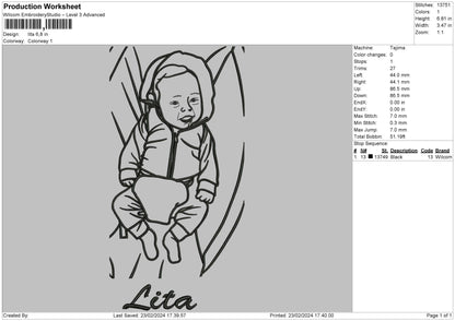 Photoline 2801 Embroidery File 6 sizes