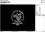 Littleherdtext Embroidery File 6 sizes