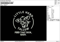 Littleherdtext Embroidery File 6 sizes