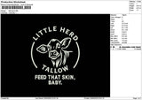 Littleherdtext Embroidery File 6 sizes