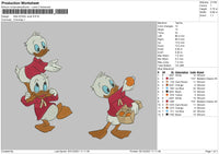 Little Donald Duck Embroidery File 4 size