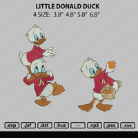 Little Donald Duck Embroidery File 4 size