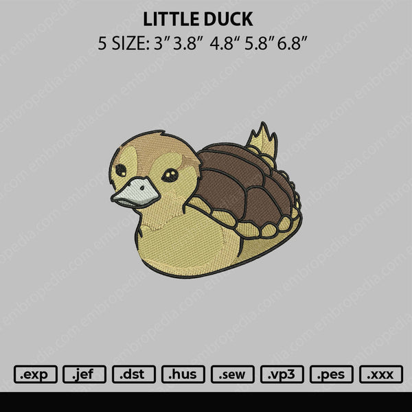 Little Duck Embroidery File 5 sizes