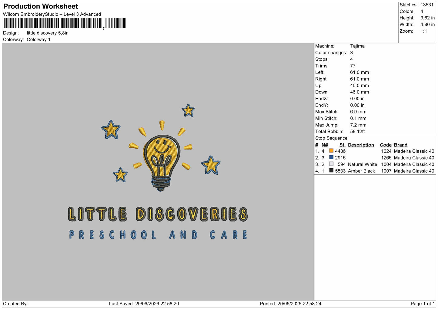 Little Text 2906 Embroidery Machine Design File 6 sizes