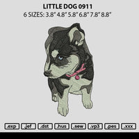 Little Dog 0911 Embroidery File 6 sizes