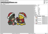 Eeyorepoohxmas Embroidery File 6 sizes