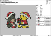 Eeyorepoohxmas Embroidery File 6 sizes