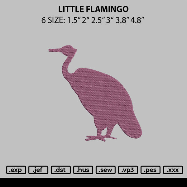 Little Flamingo Embroidery File 6 sizes