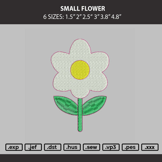 Small Flower Embroidery Machine Design File 6 sizes