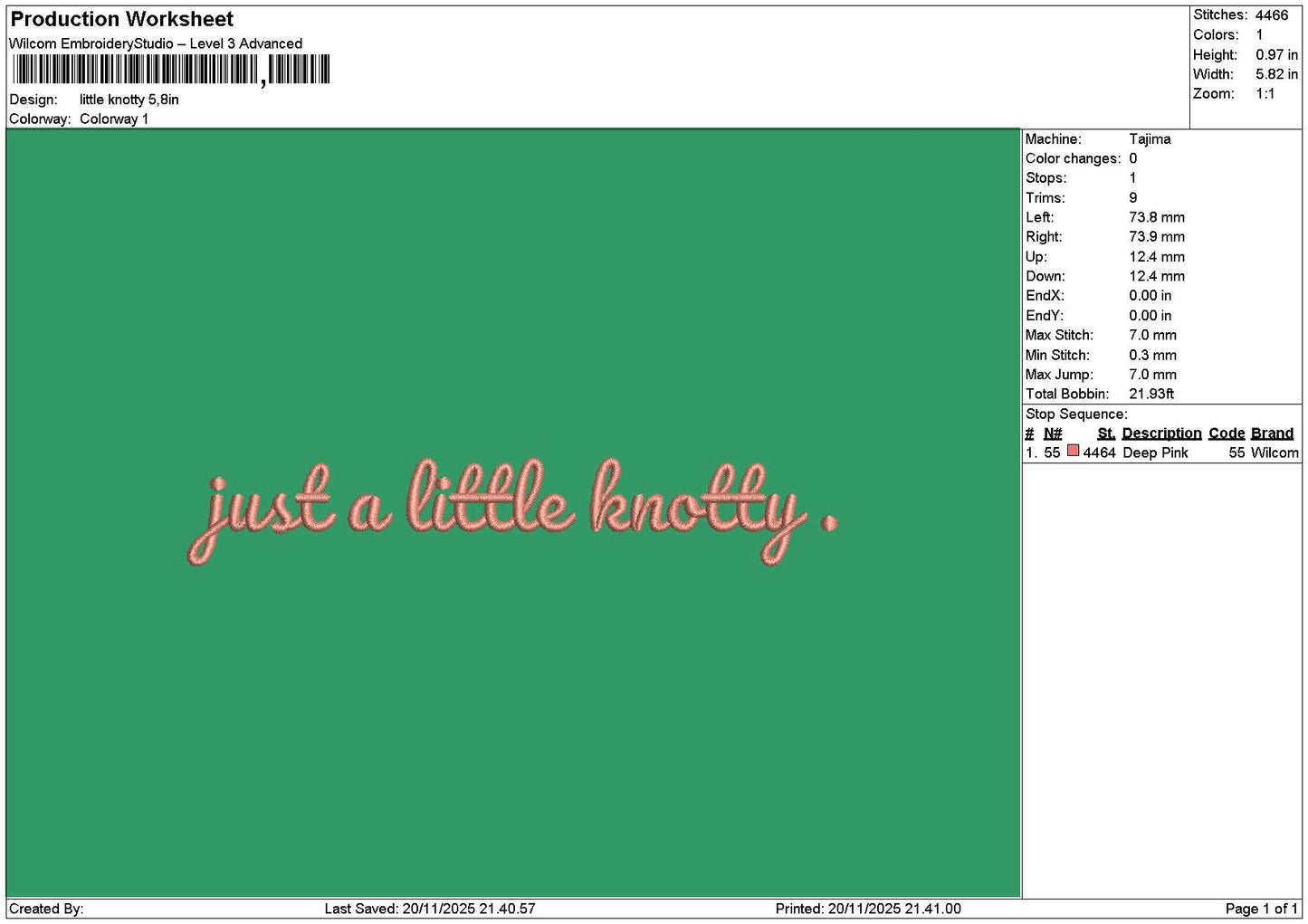 Knottytext 02 Embroidery File 6 sizes
