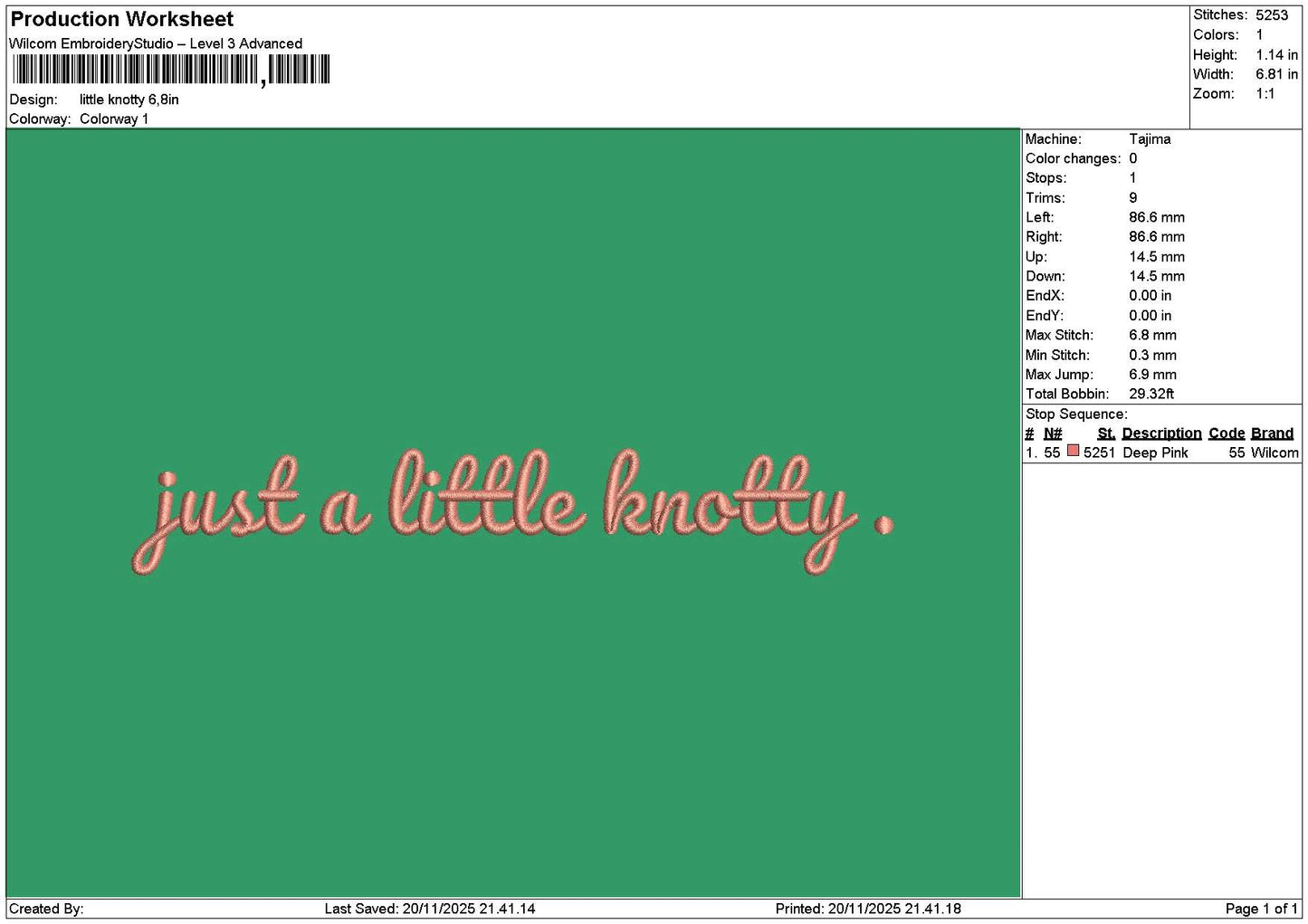 Knottytext 02 Embroidery File 6 sizes