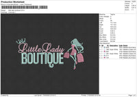 Little Lady Boutique Embroidery File 4 size