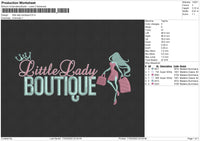 Little Lady Boutique Embroidery File 4 size