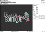 Little Lady Boutique Embroidery File 4 size