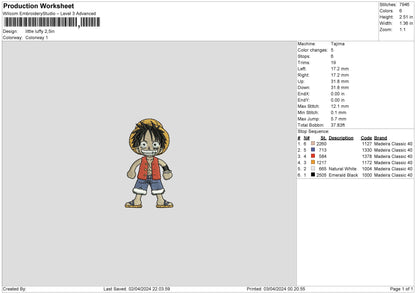Luffychibi 0204 Embroidery File 6 sizes