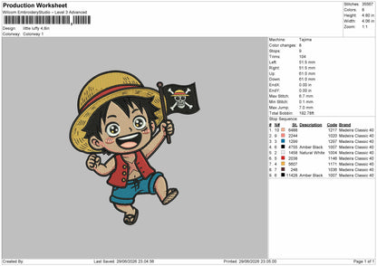 Luffychibi 2906 Embroidery Machine Design File 6 sizes