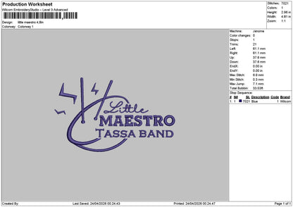 Maestrotext Embroidery File 6 sizes