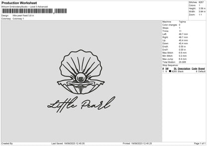 Little Pearl Embroidery File 6 sizes
