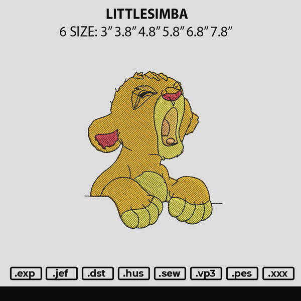 Littlesimba Embroidery File 6 sizes