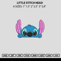 Little Stitch Head Embroidery File 6 sizes