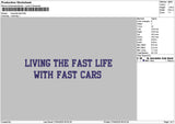 Livingtext 2704 Embroidery File 6 sizes