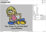 Lizzie Embroidery File 4 size