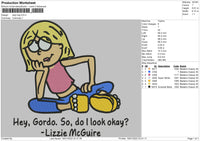 Lizzie Embroidery File 4 size