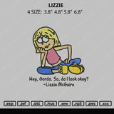 Lizzie Embroidery File 4 size