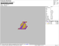 Lakes Logo L Embroidery File 4 size